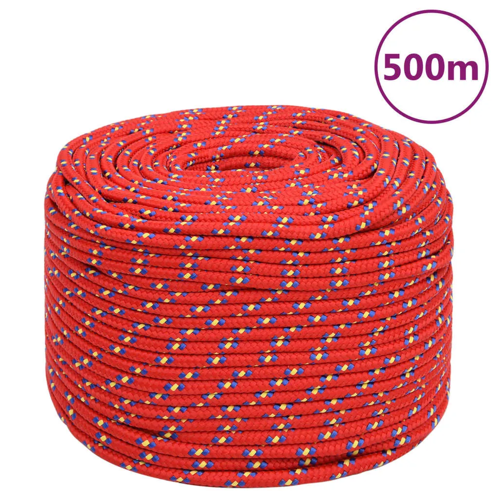 vidaXL Corda Nautica Rossa 10 mm 500 m in Polipropilene