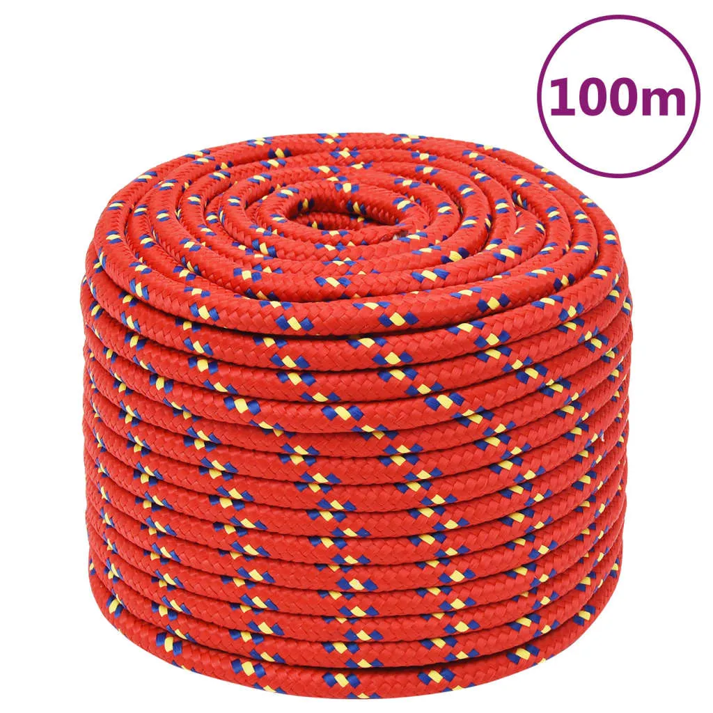 vidaXL Corda Nautica Rossa 12 mm 100 m in Polipropilene