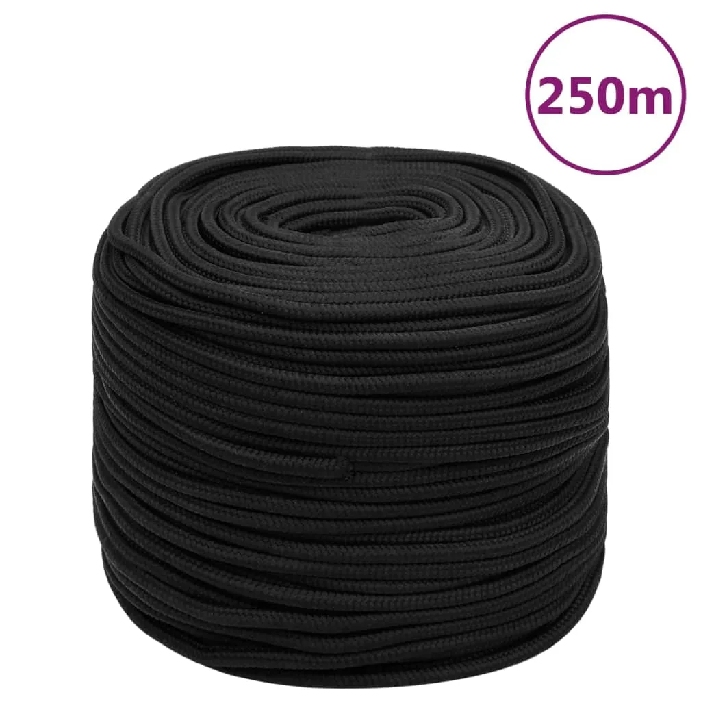 vidaXL Corda Nautica Completamente Nera 6 mm 250 m in Polipropilene