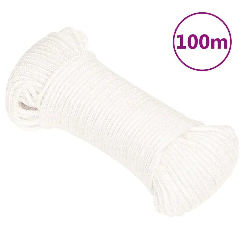 vidaXL Corda Nautica Completamente Bianca 3 mm 100 m in Polipropilene