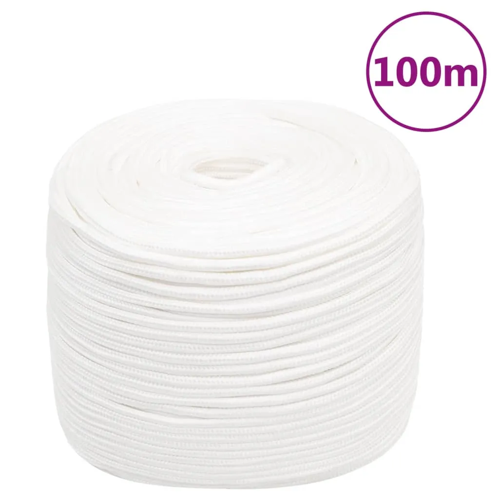 vidaXL Corda Nautica Completamente Bianca 6 mm 100 m in Polipropilene