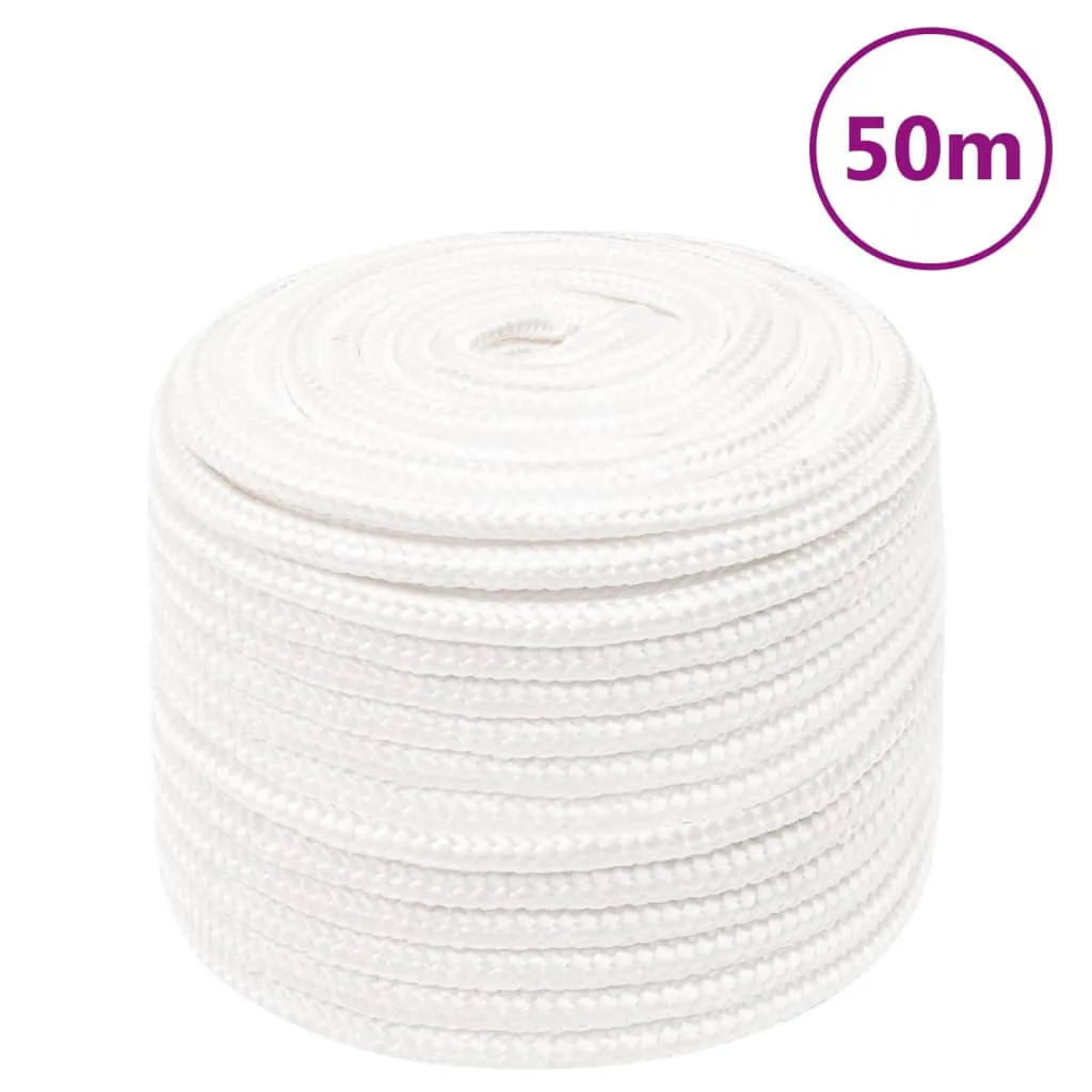 vidaXL Corda Nautica Completamente Bianca 12 mm 50 m in Polipropilene