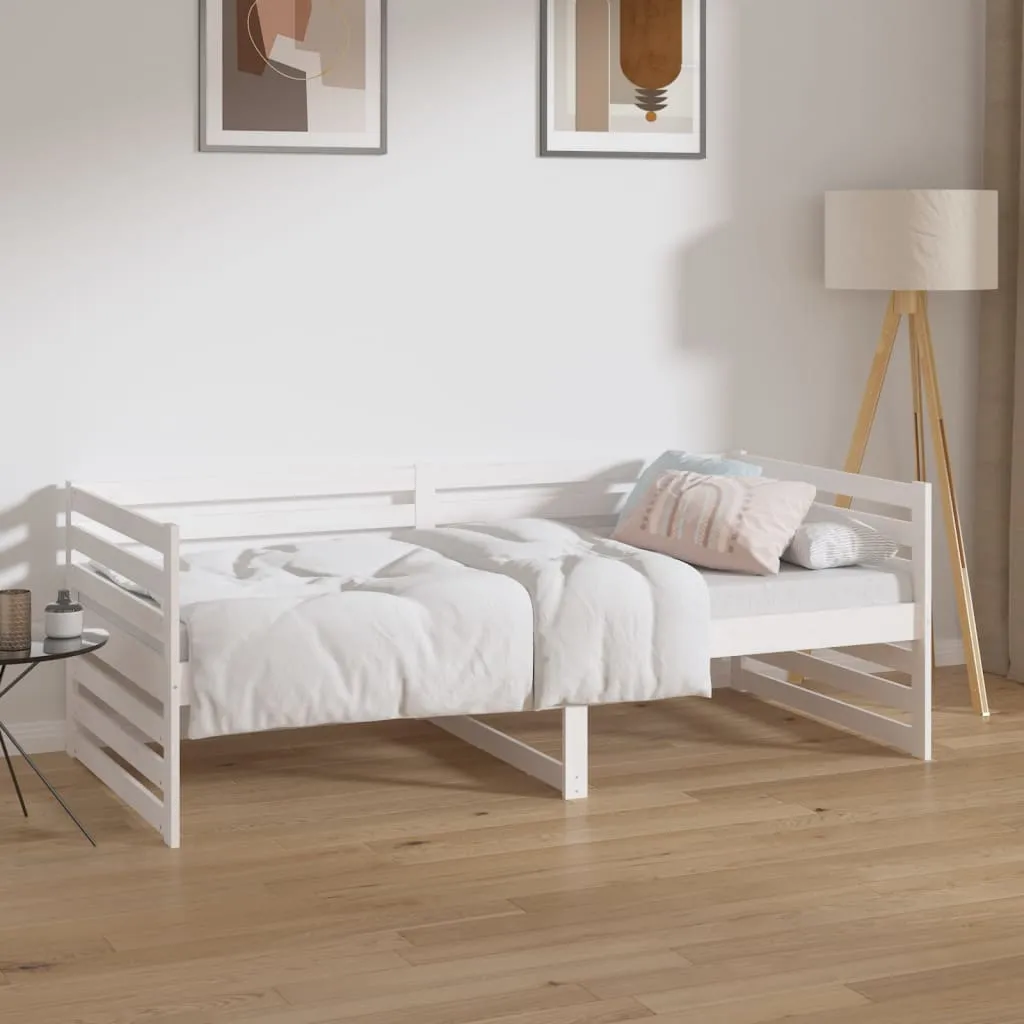 vidaXL Dormeuse Bianca 90x190 cm in Legno Massello di Pino