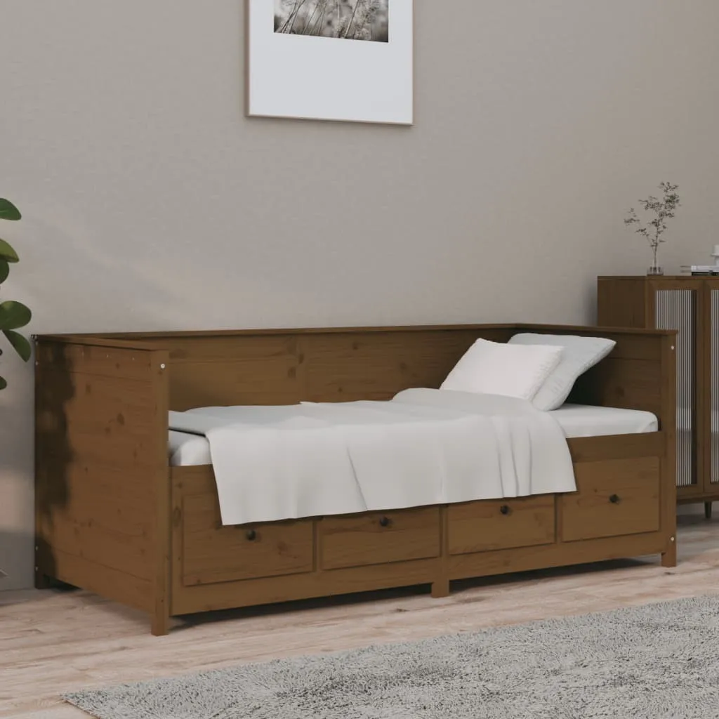 vidaXL Dormeuse Miele 100x200 cm in Legno Massello di Pino