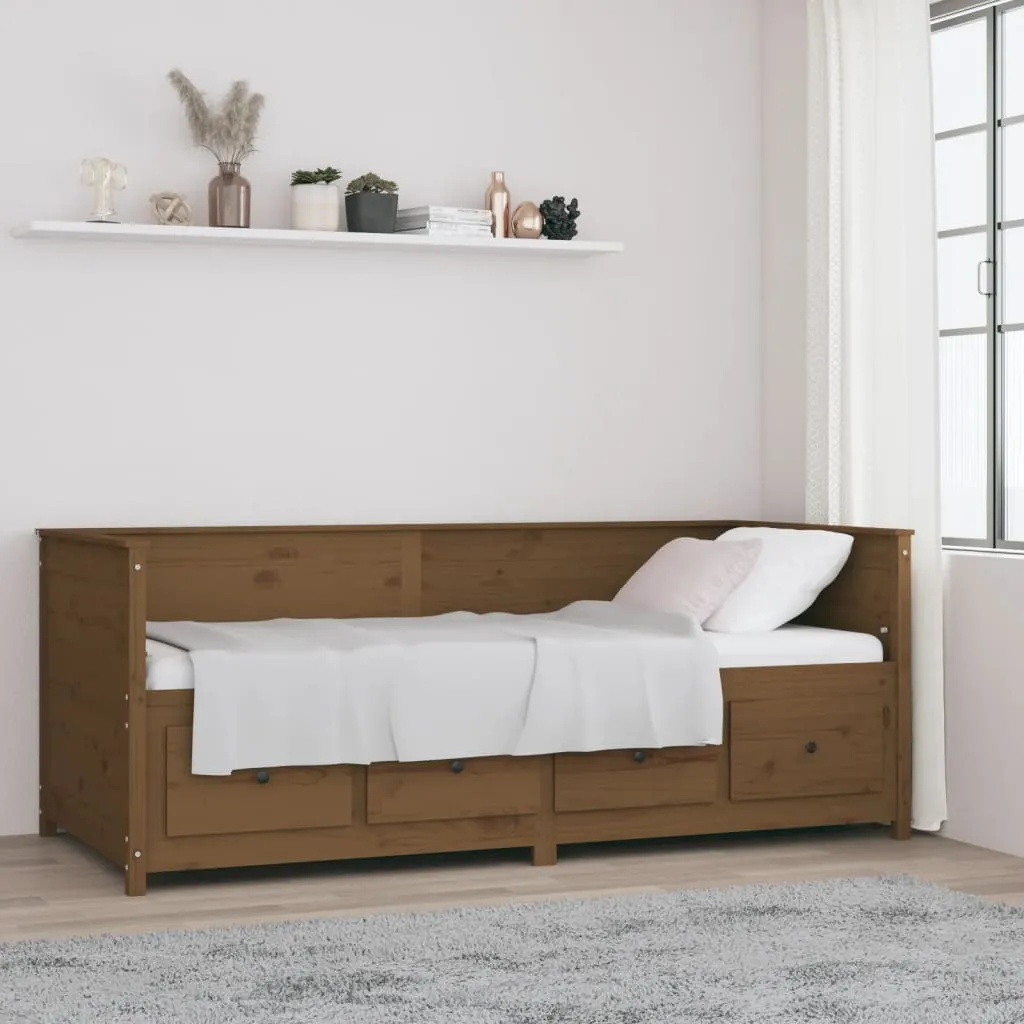 vidaXL Dormeuse Miele 80x200 cm in Legno Massello di Pino