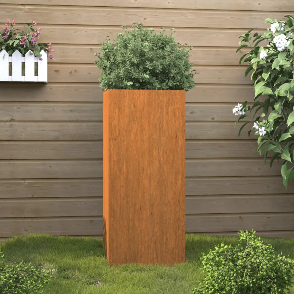 vidaXL Fioriera 32x27,5x75 cm Acciaio Corten