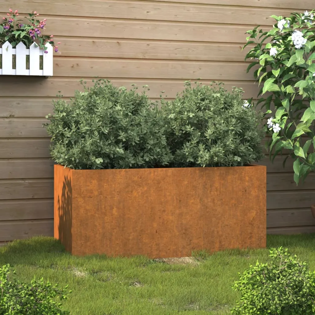 vidaXL Fioriera 62x30x29 cm Acciaio Corten