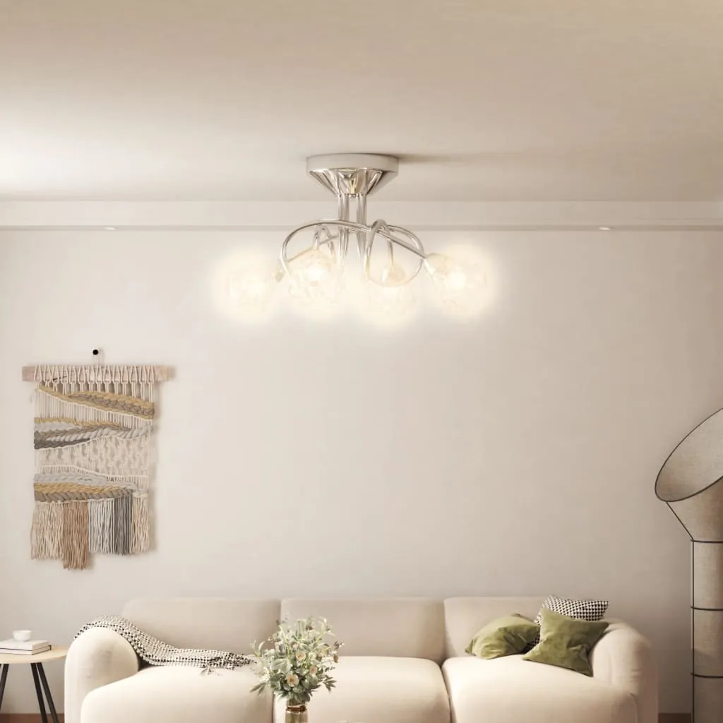 vidaXL Lampada da Soffitto con Paralumi a Reticolo per 4 Luci LED G9