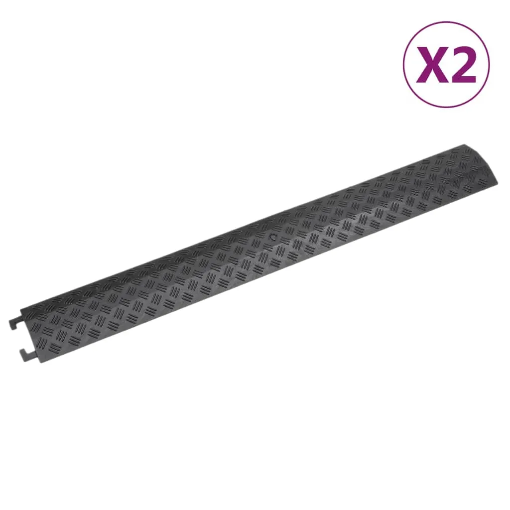 vidaXL Rampe di Protezione Cavi 2pz 98,5 cm Nero