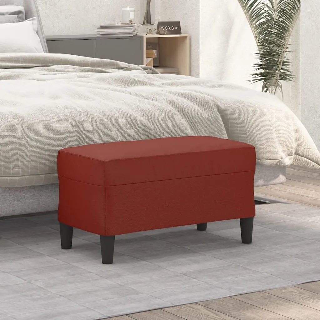 vidaXL Panca Rosso Vino 70x35x41 cm in Similpelle