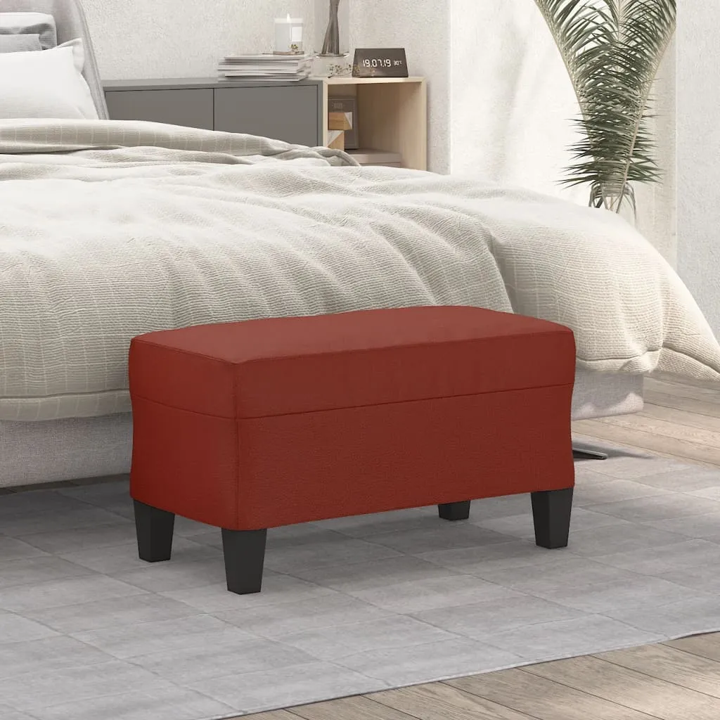 vidaXL Panca Rosso Vino 70x35x41 cm in Similpelle