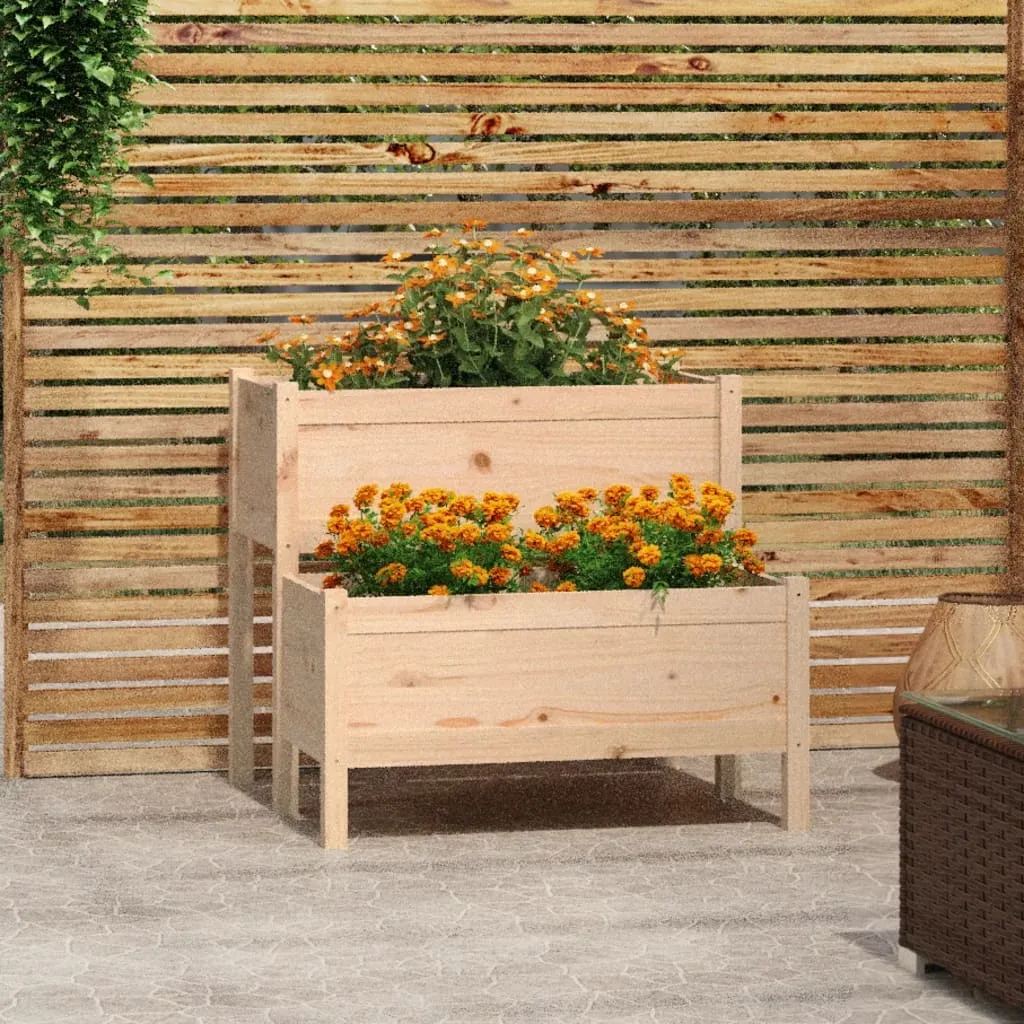 vidaXL Fioriera 84,5x84x75 cm in Legno Massello di Pino