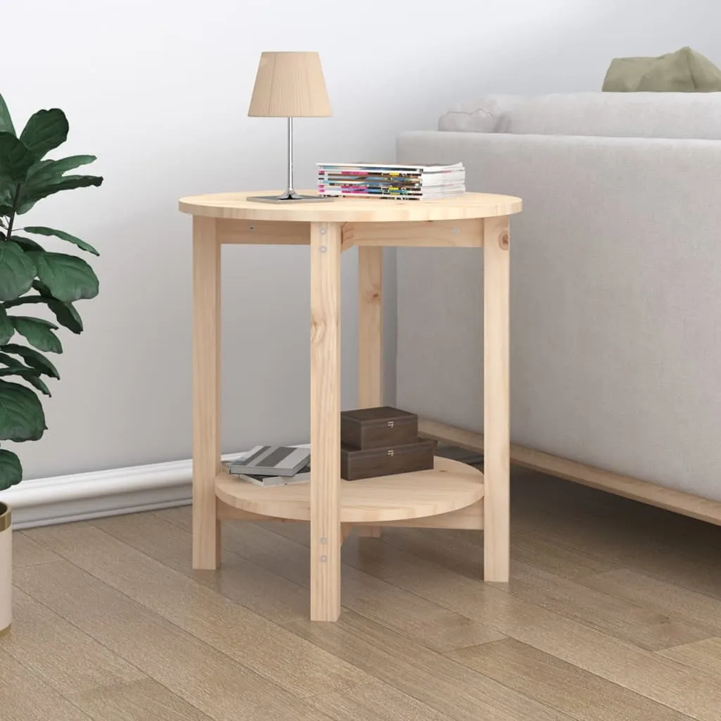 vidaXL Tavolino da Salotto Ø 55x60 cm in Legno Massello di Pino