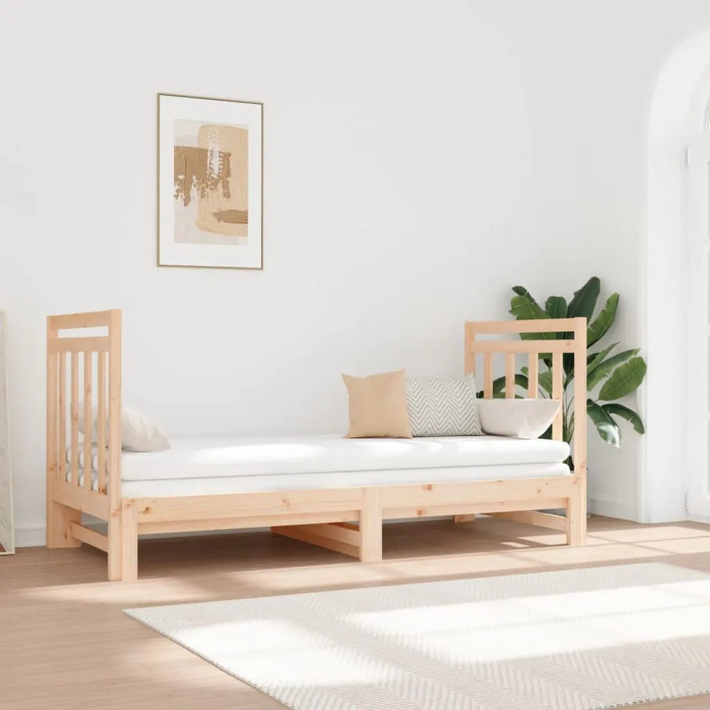 vidaXL Dormeuse Estraibile 2x(90x190) cm Legno Massello di Pino