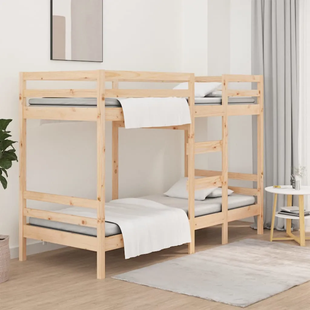 vidaXL Letto a Castello 80x200 cm in Legno Massello di Pino