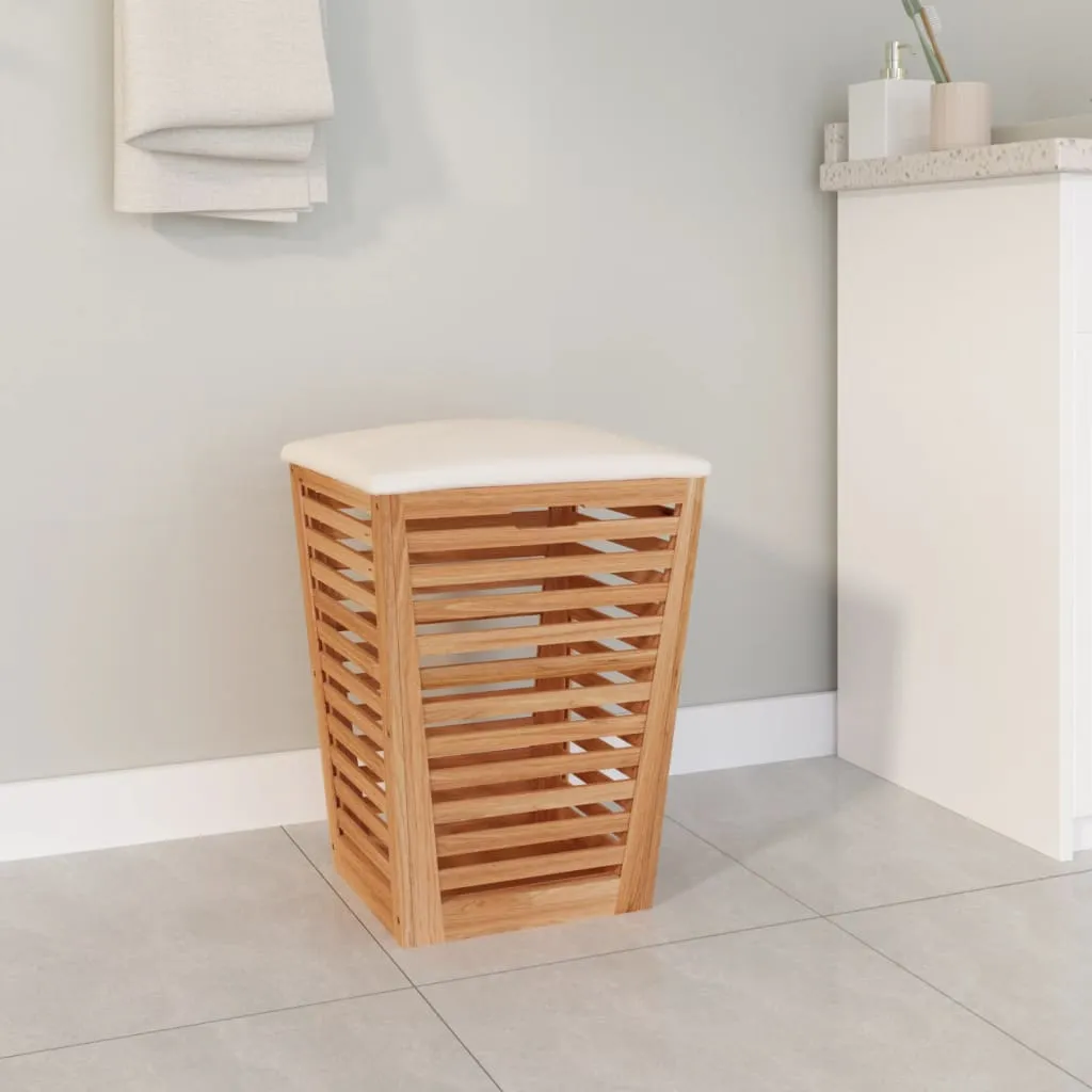 vidaXL Sgabello da Bagno 40,5x40,5x56 cm in Legno Massello di Noce