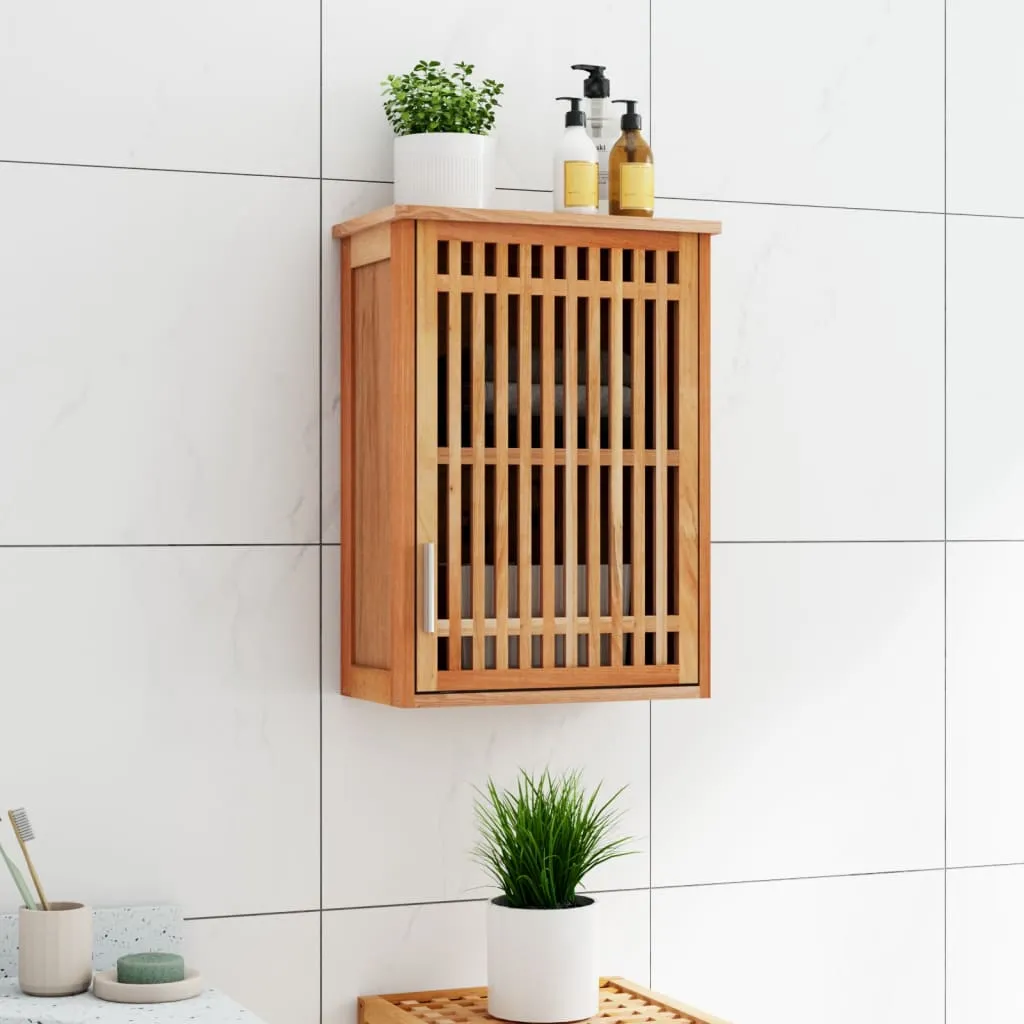 vidaXL Armadietto da Bagno a Parete 42x23x60 cm Legno Massello di Noce