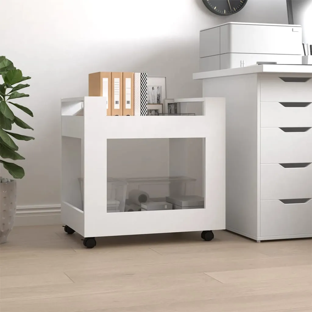 vidaXL Carrello per Scrivania bianco 60x45x60 cm in Legno Multistrato