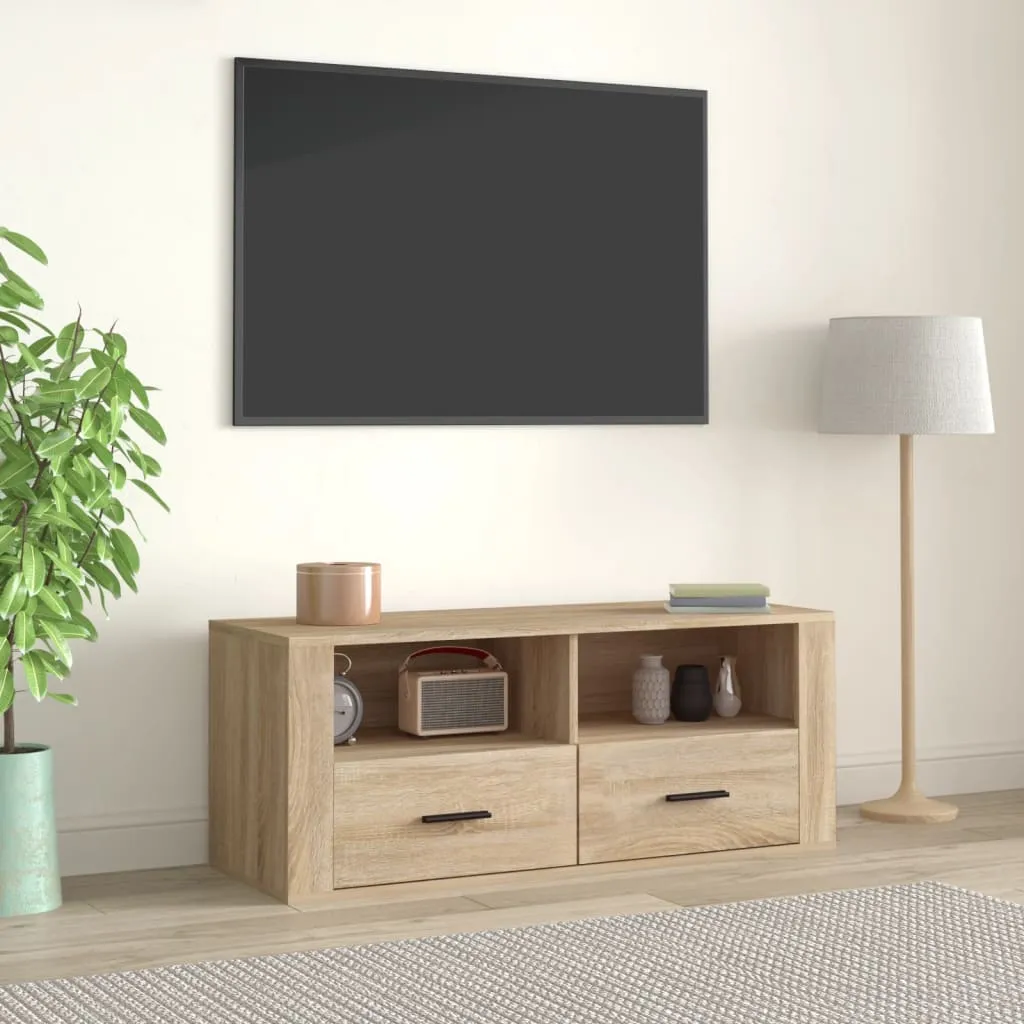 vidaXL Mobile per TV Rovere Sonoma 100x35x40 cm Legno Multistrato