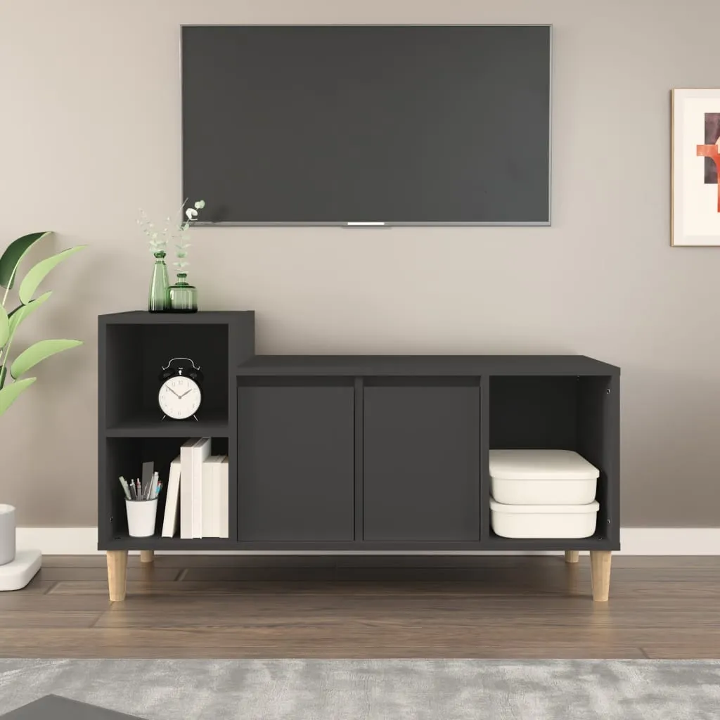 vidaXL Mobile Porta TV Nero 100x35x55 cm in Legno Multistrato