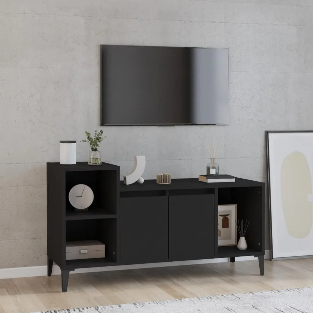 vidaXL Mobile Porta TV Nero 100x35x55 cm in Legno Multistrato