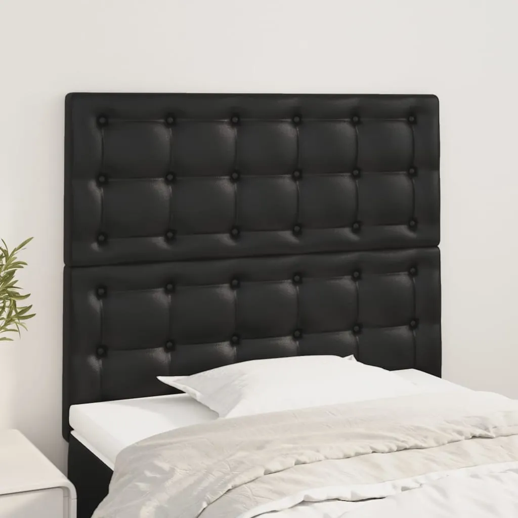 vidaXL Testiera 2 pz Nero 90x5x78/88 cm in Similpelle