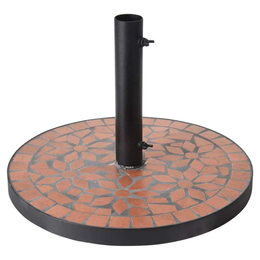 ProGarden Base Parasole Design Terra Mosaic Nera e Arancione