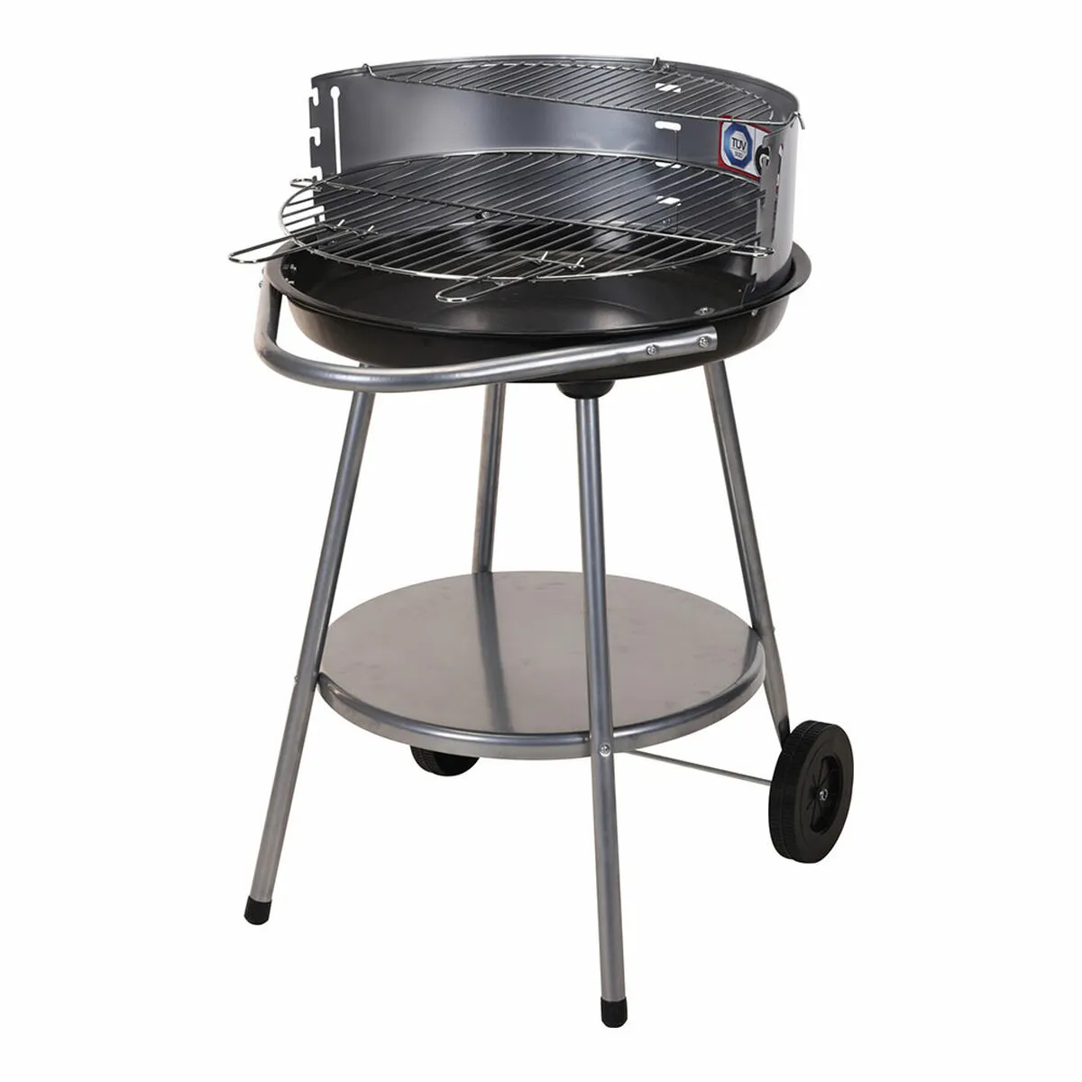 Barbecue a Carboni con Ruote Grill Nero Ø 51 cm