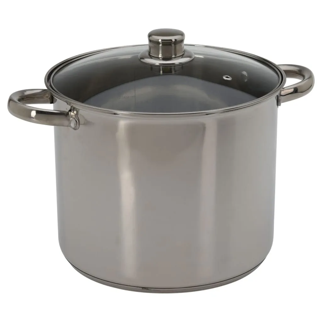 Excellent Houseware Casseruola con Coperchio 9 L in Acciaio Inox