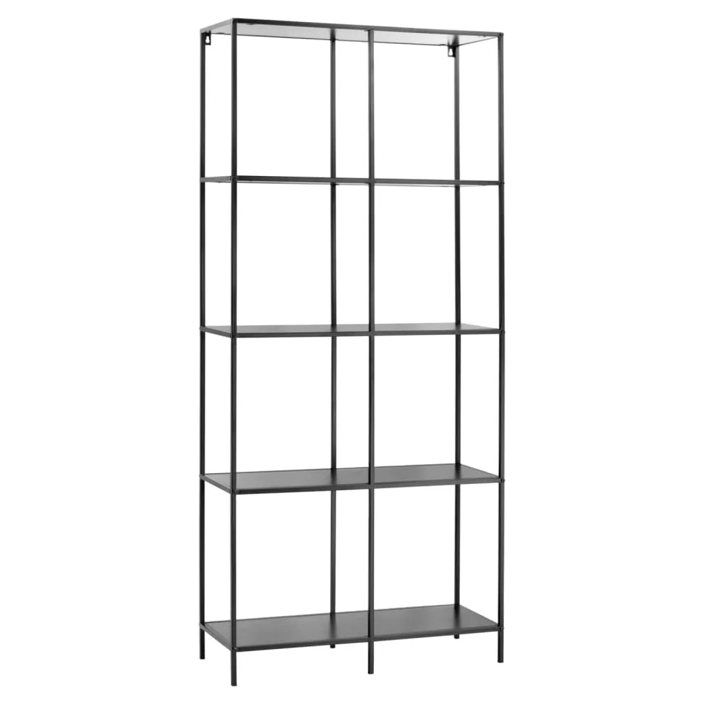 H&S Collection Scaffale da Parete 4 Ripiani 78x30x170 cm Nero