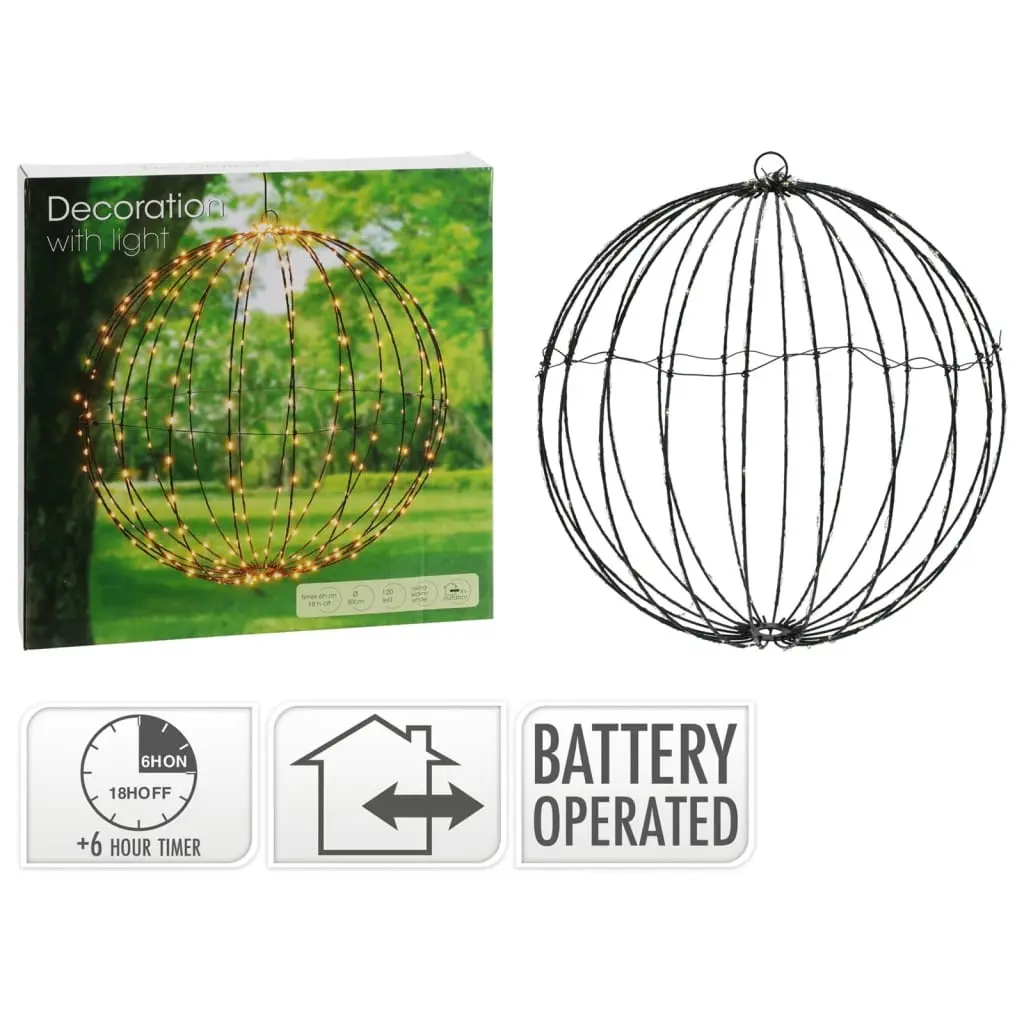 ProGarden Lampada a Sfera Decorativa a LED Pieghevole 30 cm 