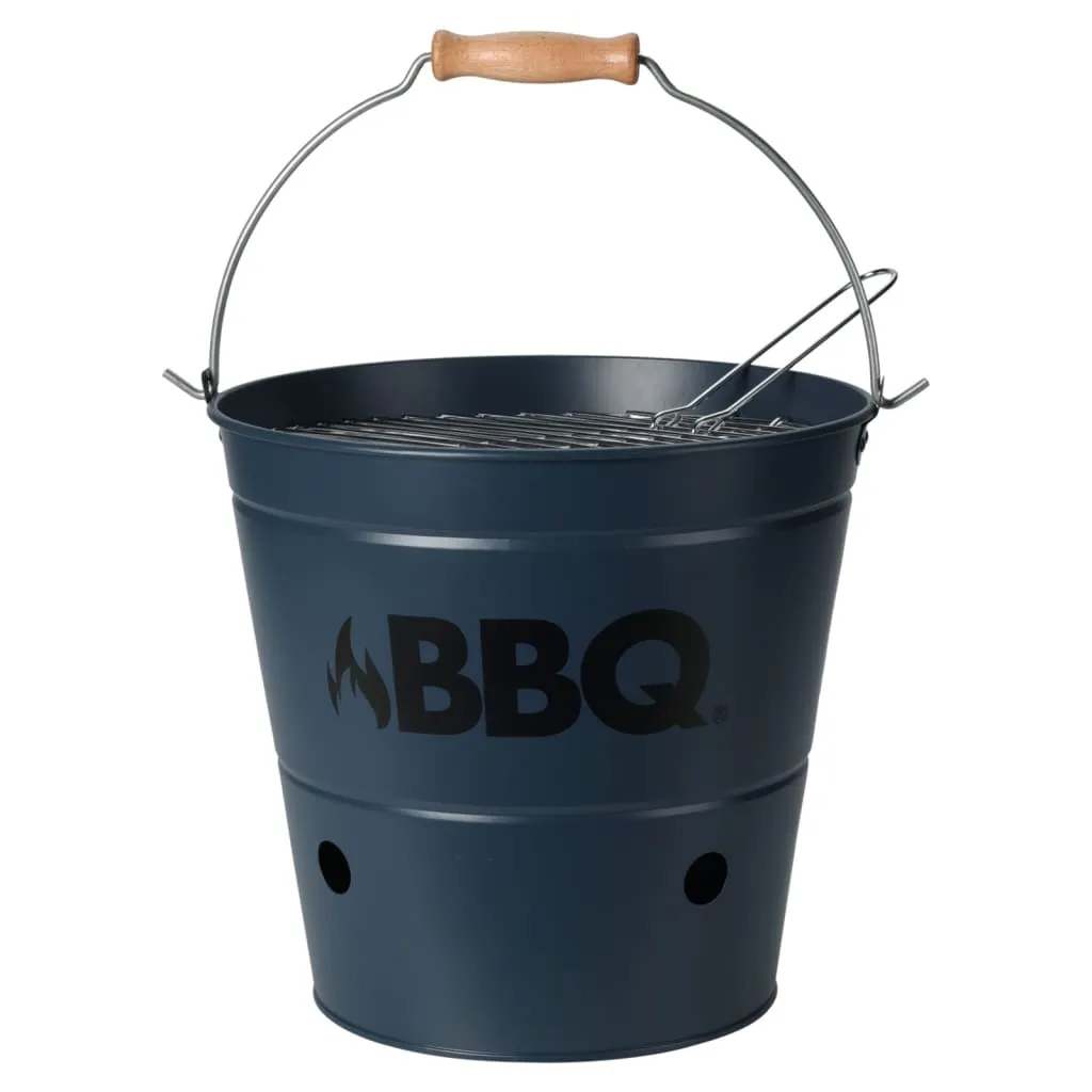 ProGarden Griglia a Secchiello per Barbecue BBQ 26 cm Blu Opaco