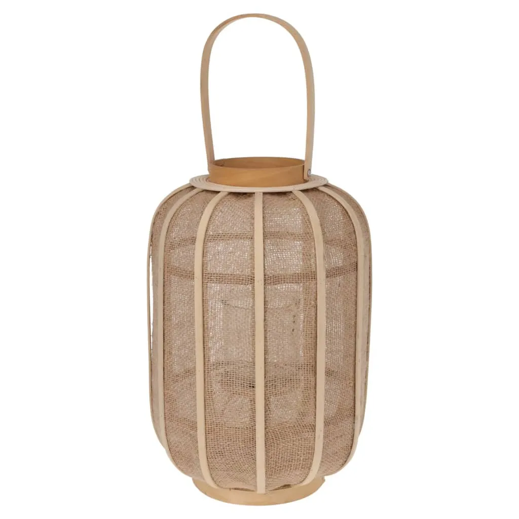 H&S Collection Lanterna Pensile in Rattan 28x40 cm Beige