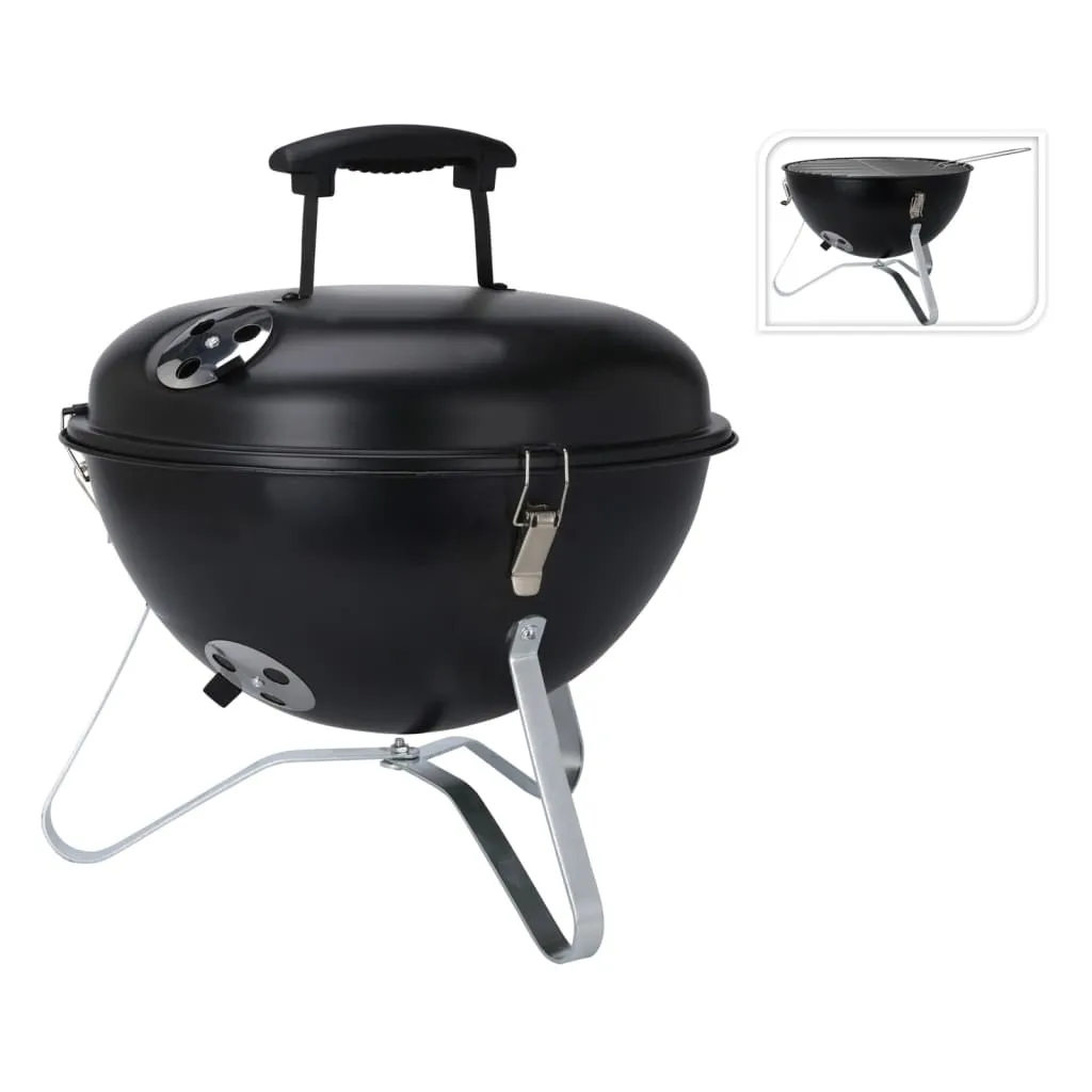 ProGarden Griglia a Sfera per Barbecue 37 cm Nera