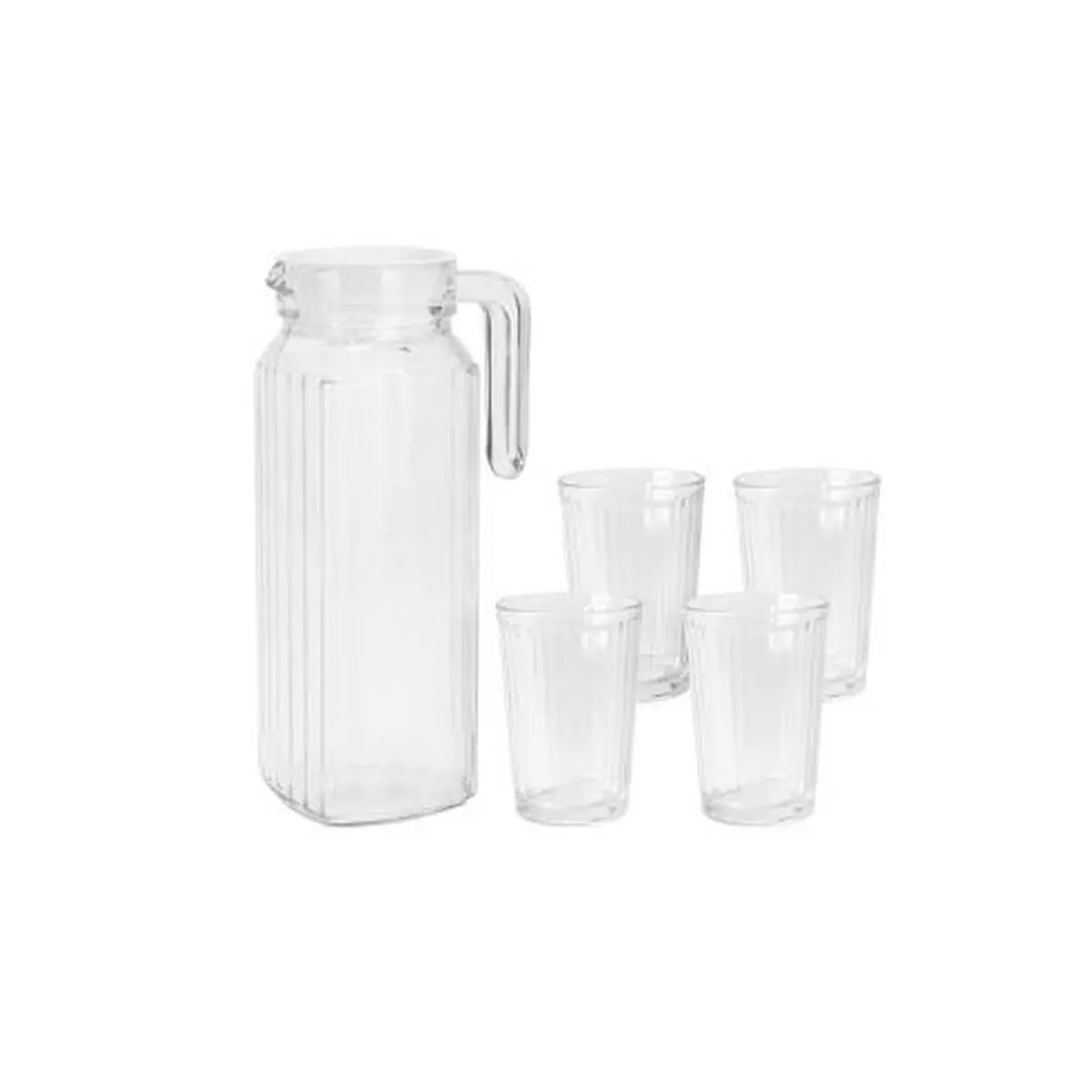 Set di brocche con bicchieri Excellent Houseware ye9000500 200 ml 1,1 L (5 Pezzi)