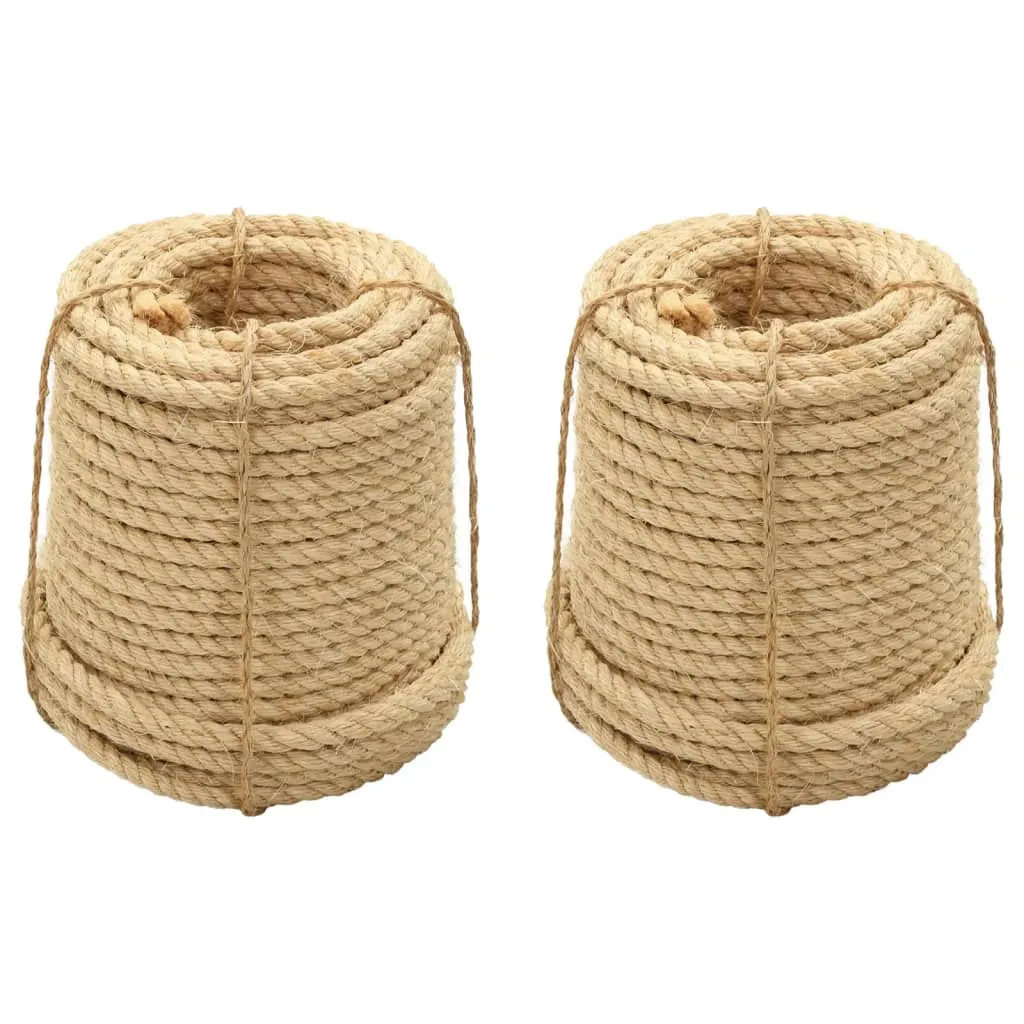 vidaXL Corde in Sisal 2 pz 12 mm 250 m