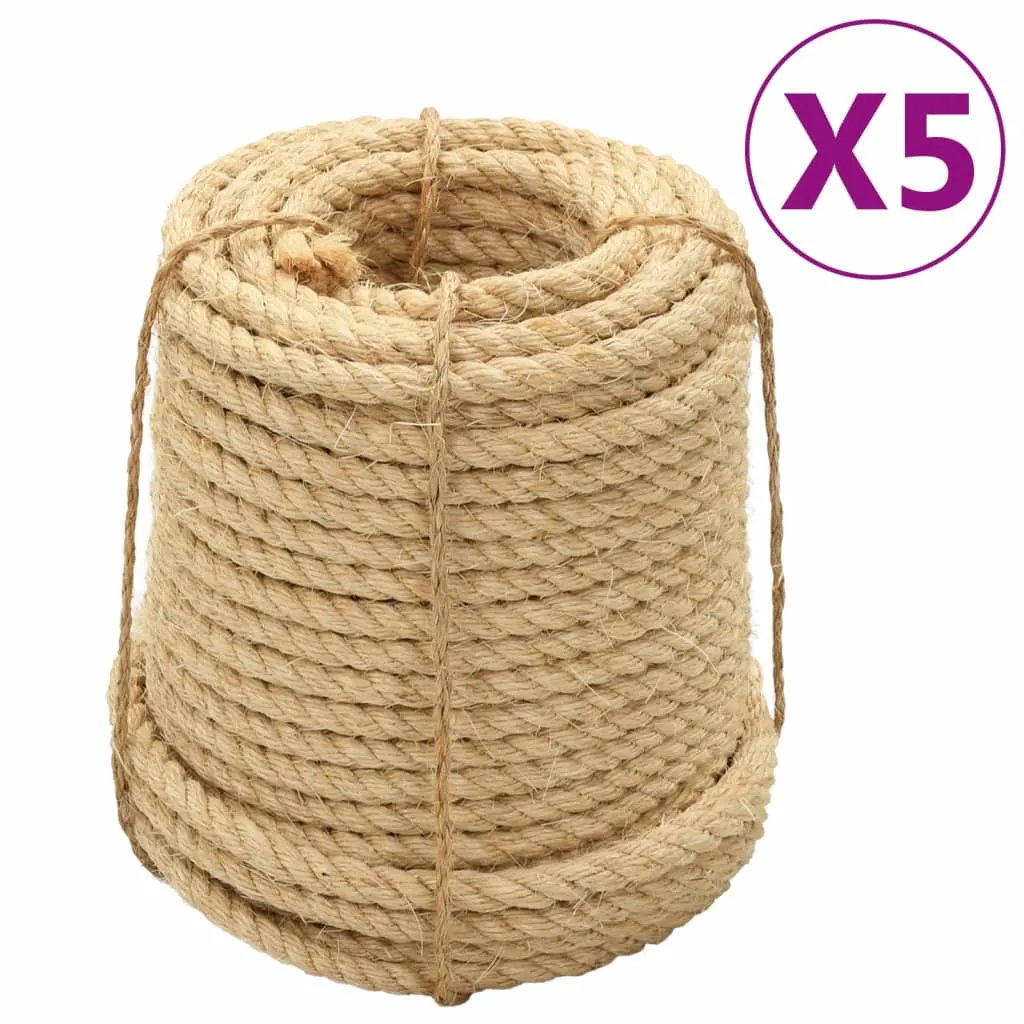 vidaXL Corde in Sisal 5 pz 14 mm 100 m