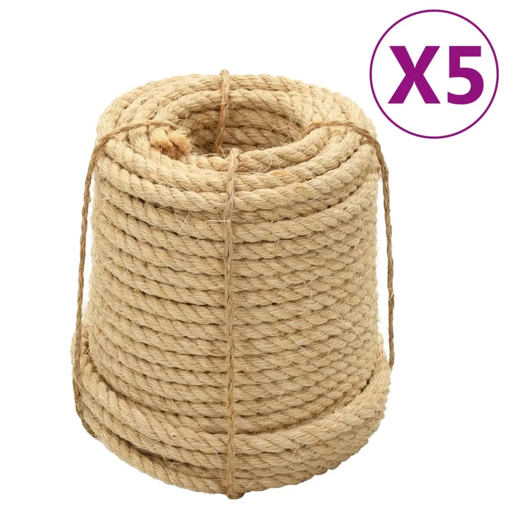 vidaXL Corde in Sisal 5 pz 20 mm 100 m