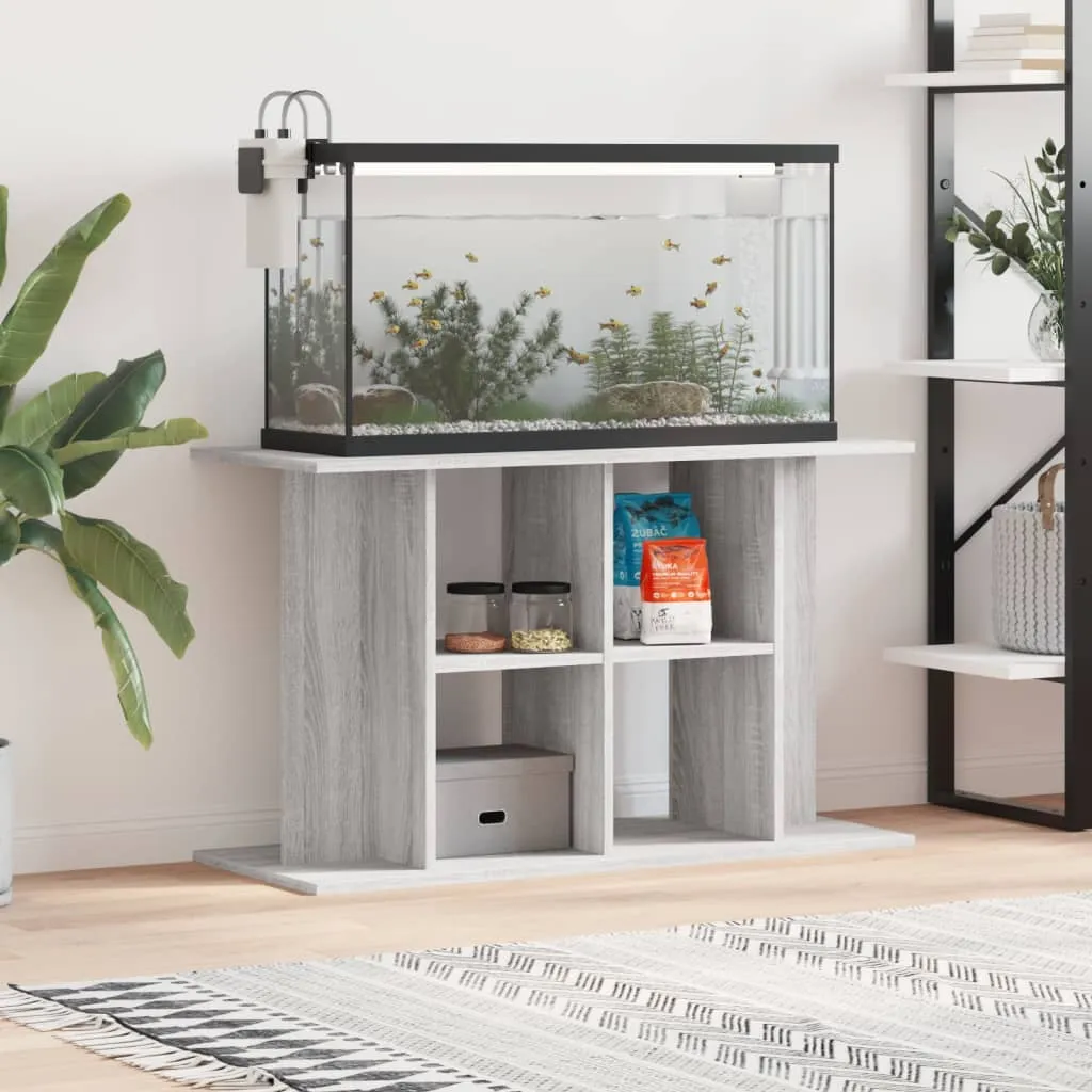 vidaXL Supporto Acquario 100x40x60 cm Legno Multistrato Grigio Sonoma