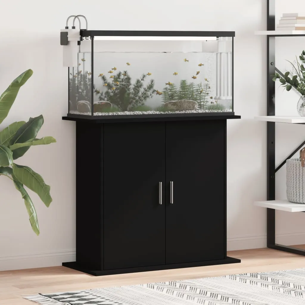 vidaXL Supporto per Acquario 81x36x73 cm in Legno Multistrato Nero