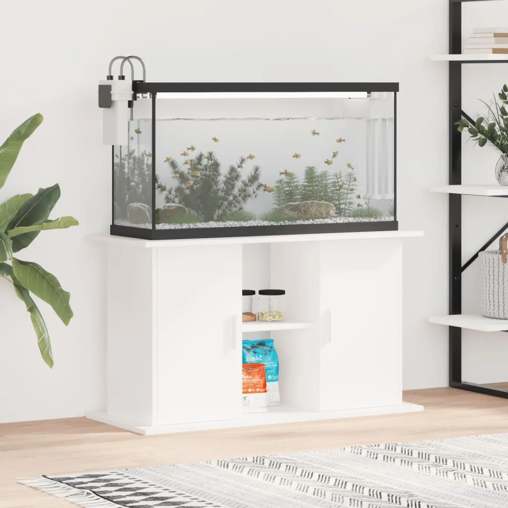 vidaXL Supporto per Acquario 101x41x58 cm in Legno Multistrato Bianco