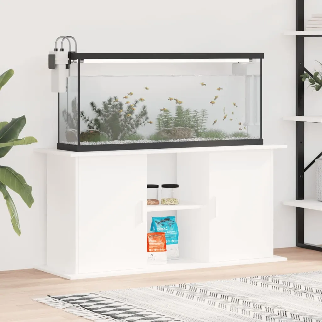 vidaXL Supporto per Acquario 121x41x58 cm in Legno Multistrato Bianco