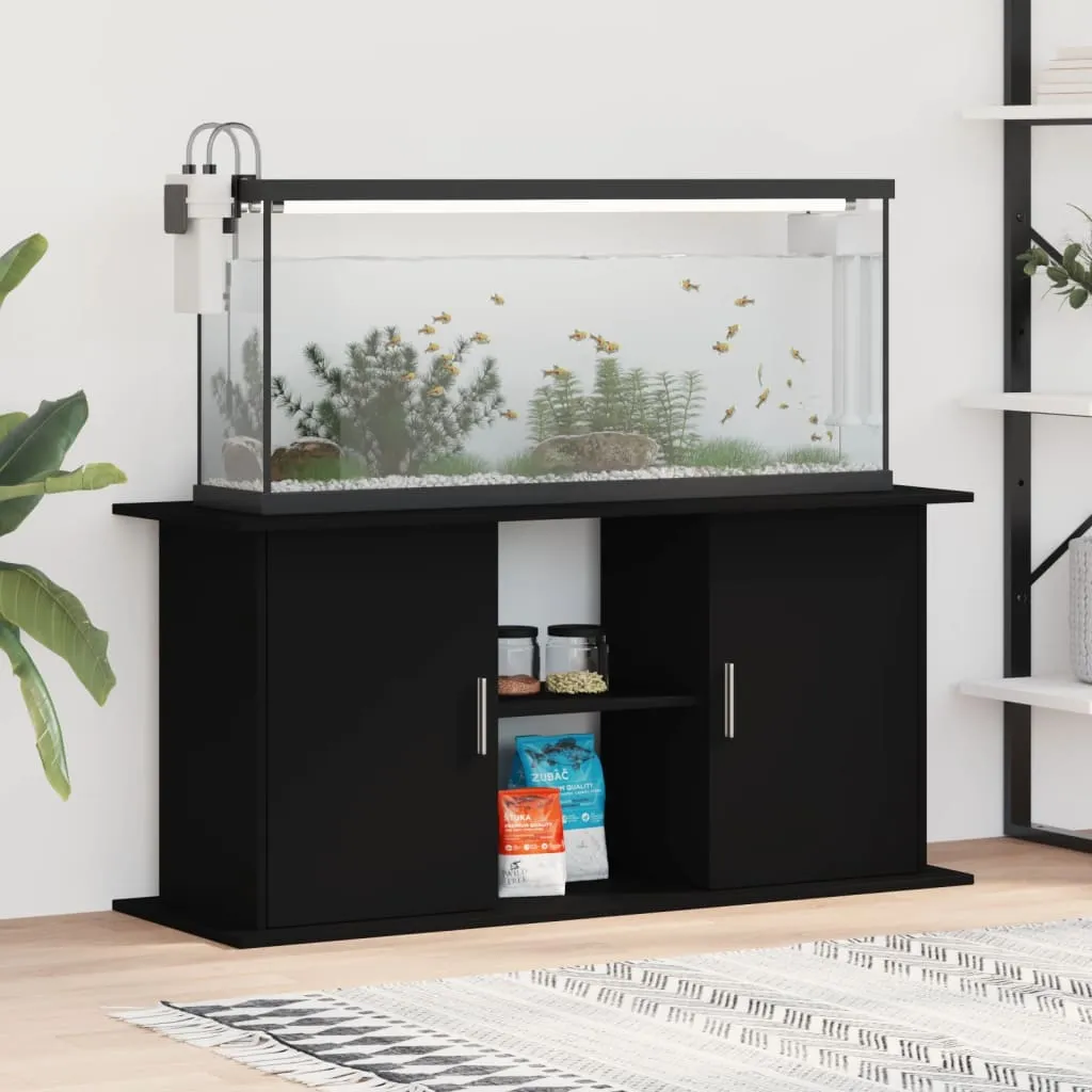 vidaXL Supporto per Acquario 121x41x58 cm in Legno Multistrato Nero