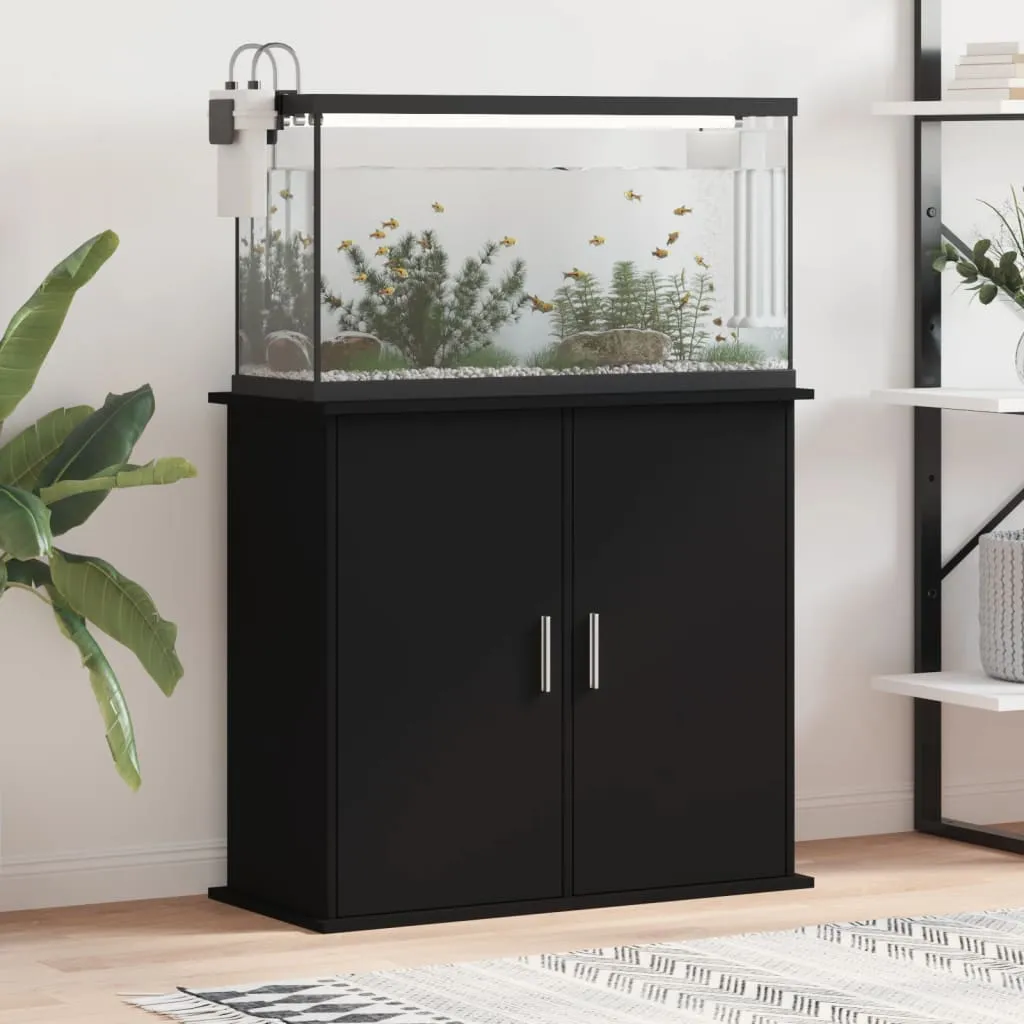 vidaXL Supporto per Acquario 81x36x73 cm in Legno Multistrato Nero