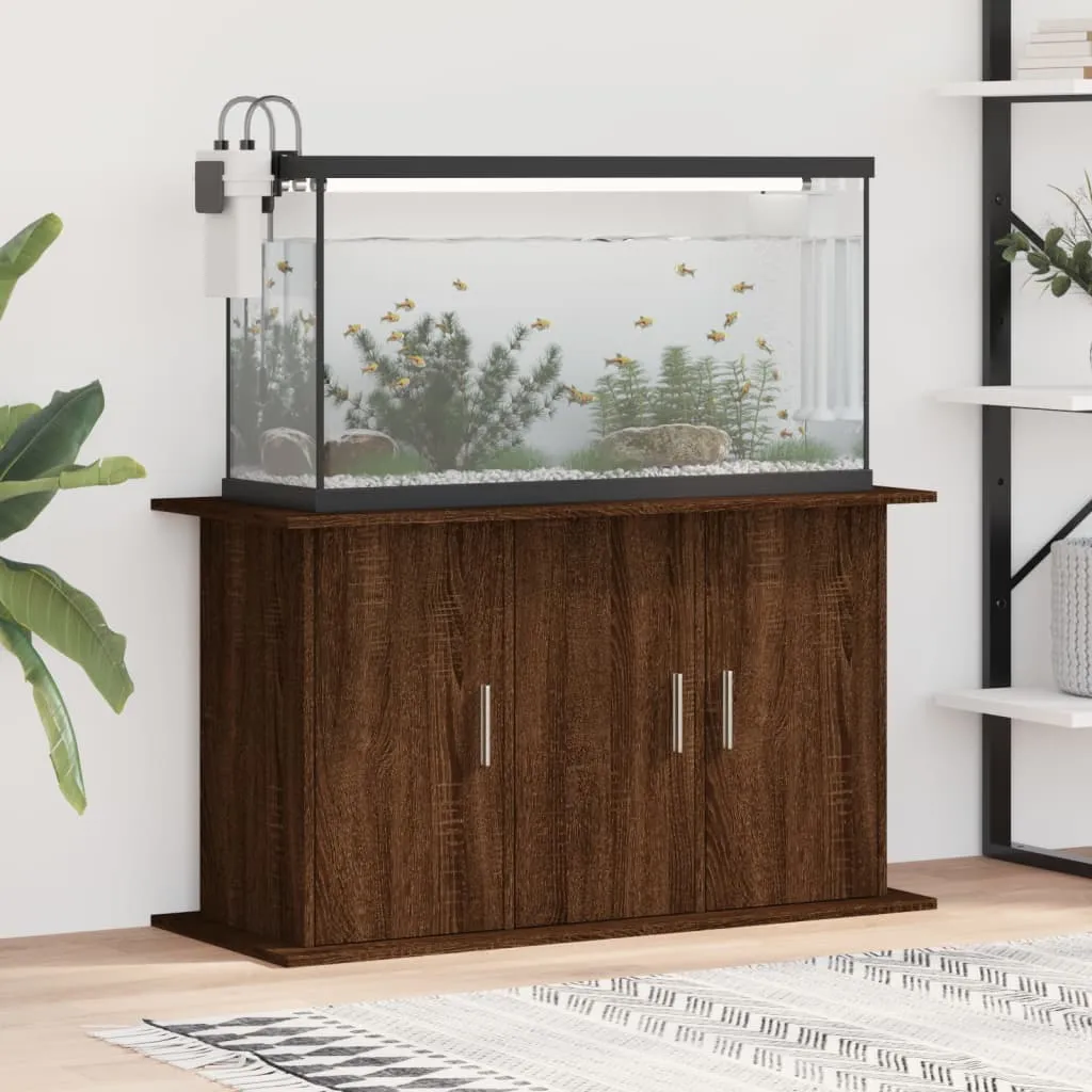 vidaXL Supporto Acquario 101x41x58 cm Legno Multistrato Rovere Marrone