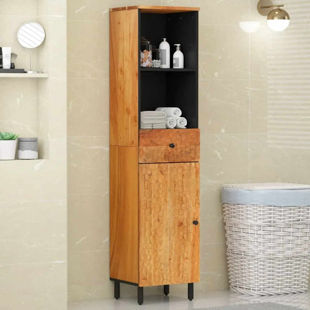 vidaXL Mobile da Bagno 38x33x160 cm in Legno Massello di Acacia