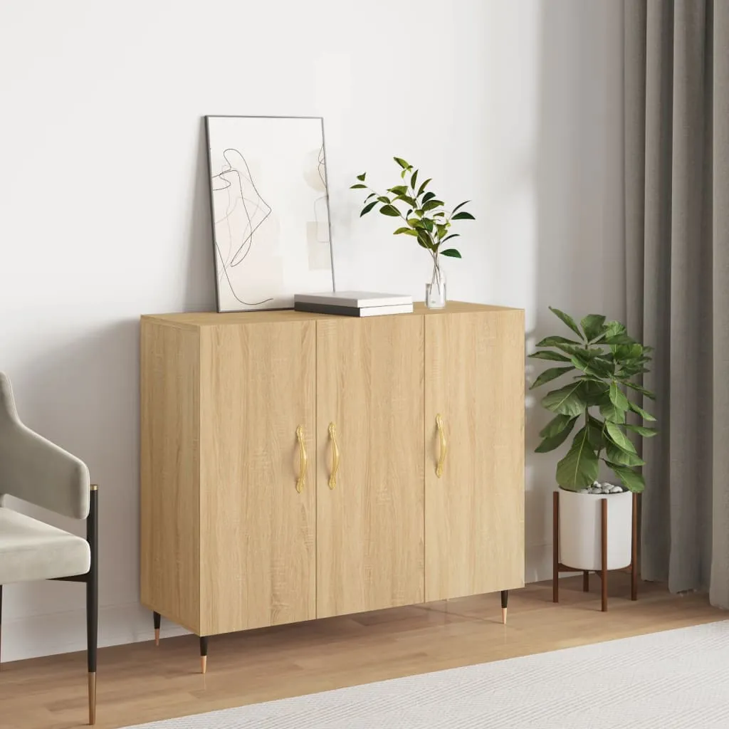 vidaXL Credenza Rovere Sonoma 90x34x80 cm in Legno Multistrato