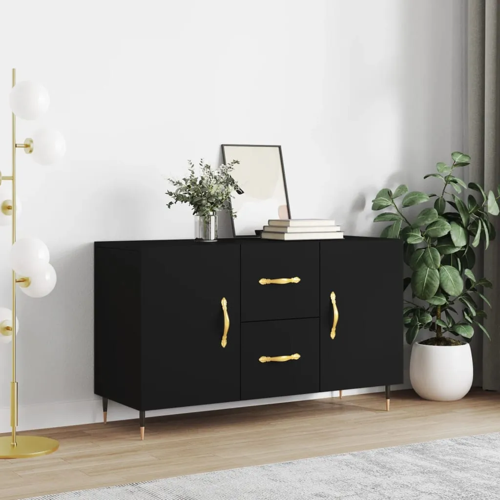 vidaXL Credenza Nera 100x36x60 cm in Legno Multistrato