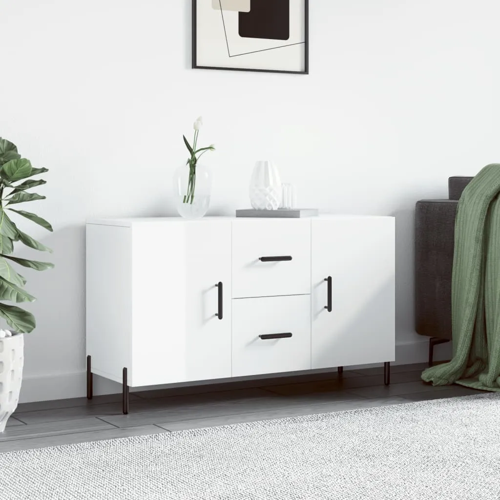 vidaXL Credenza Bianco Lucido 100x36x60 cm in Legno Multistrato