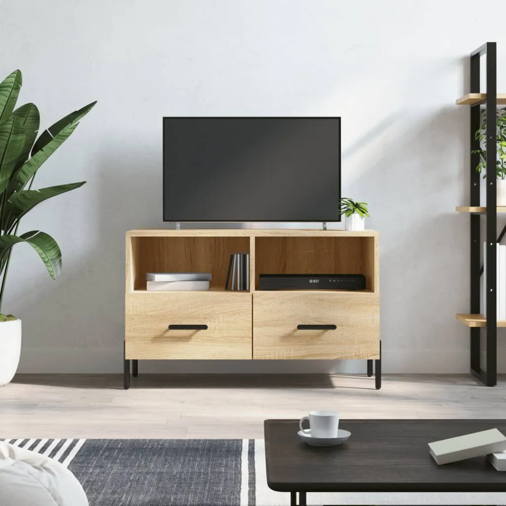 vidaXL Mobile per TV Rovere Sonoma 80x36x50 cm Legno Multistrato